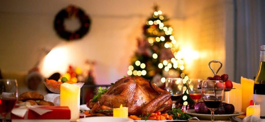 Food,On,The,Christmas,Party,Table,At,Home